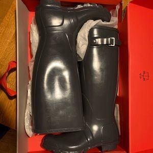 Dark Slate Hunter Boots Tall Size 7
